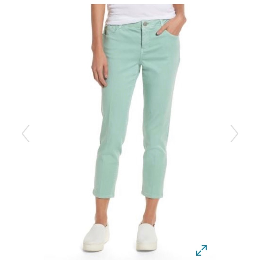 Mint shaping green ankle jeans